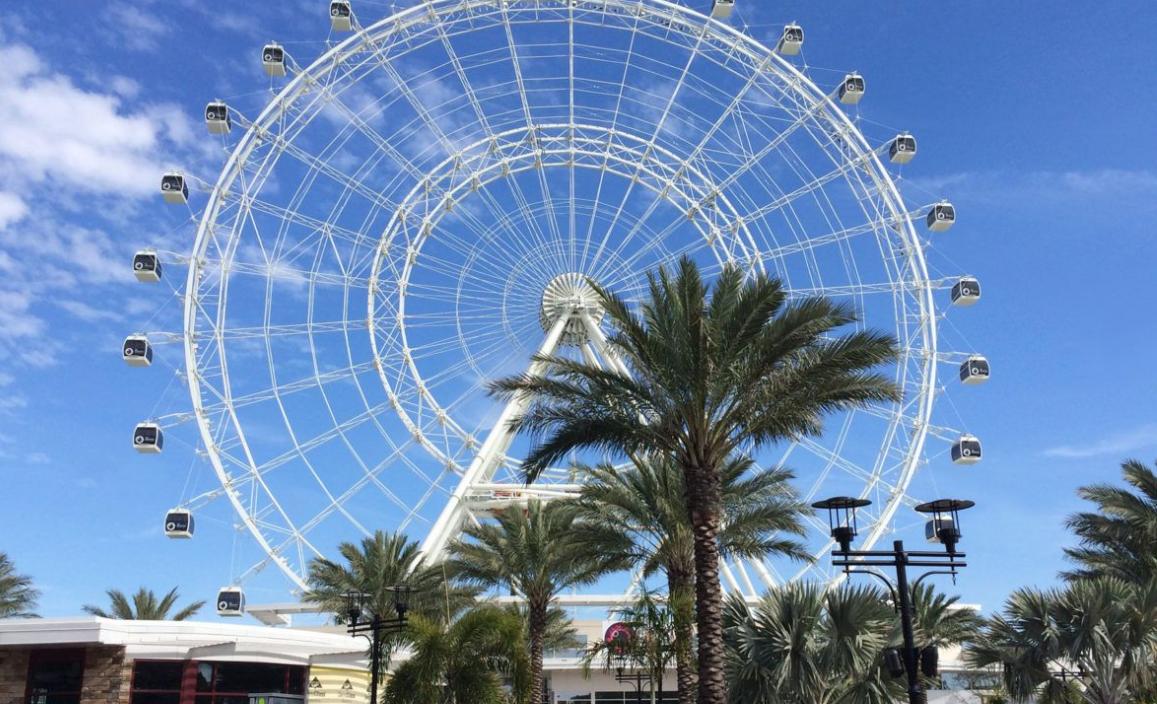 Orlando Eye giant wheel at night